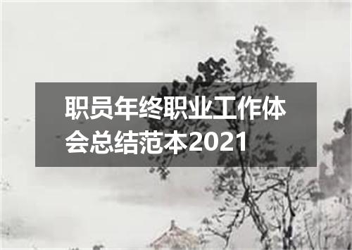 职员年终职业工作体会总结范本2021