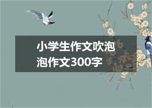 小学生作文吹泡泡作文300字