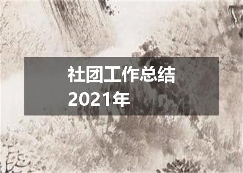 社团工作总结2021年