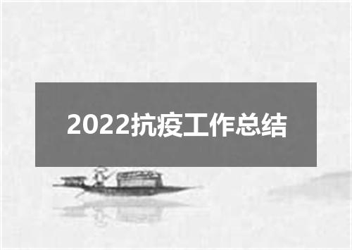 2022抗疫工作总结
