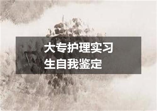 大专护理实习生自我鉴定