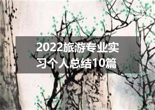 2022旅游专业实习个人总结10篇