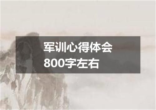 军训心得体会800字左右