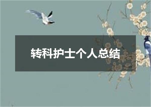 转科护士个人总结