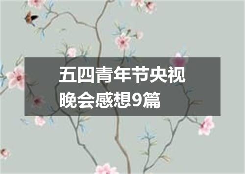 五四青年节央视晚会感想9篇