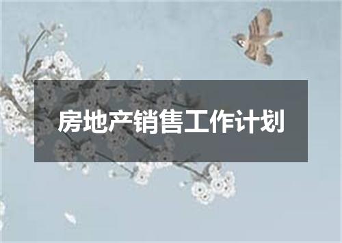 房地产销售工作计划