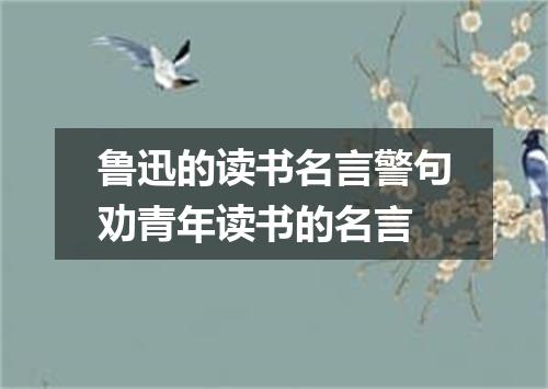 鲁迅的读书名言警句劝青年读书的名言