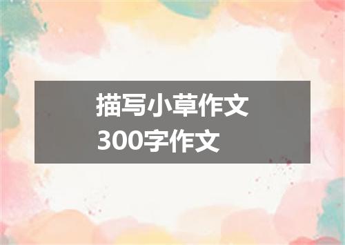 描写小草作文300字作文