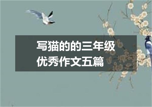 写猫的的三年级优秀作文五篇