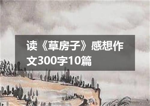 读《草房子》感想作文300字10篇