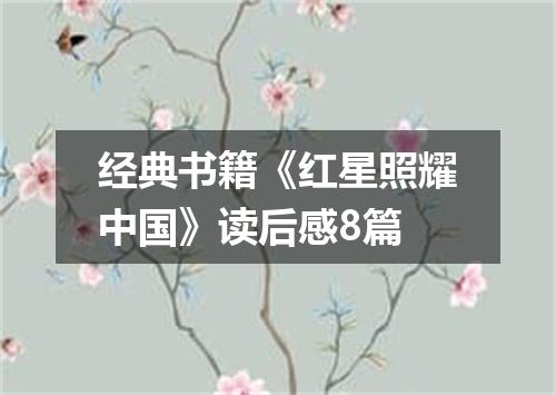 经典书籍《红星照耀中国》读后感8篇