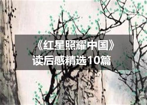 《红星照耀中国》读后感精选10篇