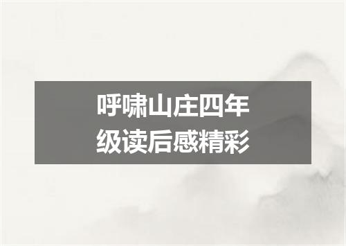 呼啸山庄四年级读后感精彩