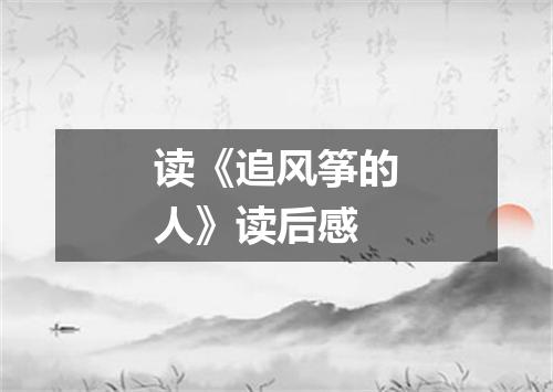 读《追风筝的人》读后感