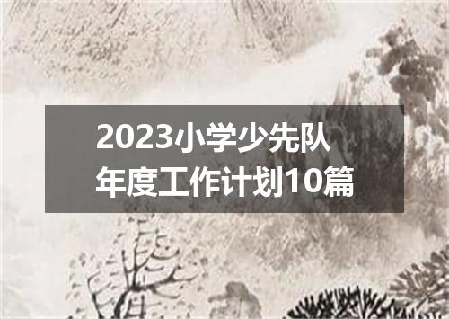 2023小学少先队年度工作计划10篇