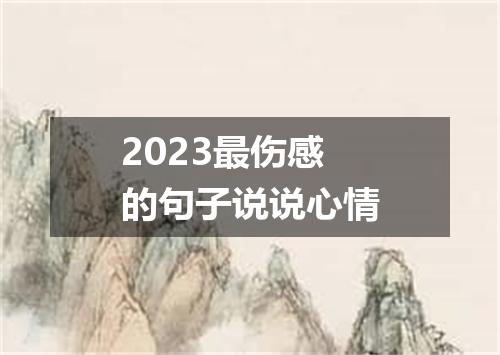 2023最伤感的句子说说心情