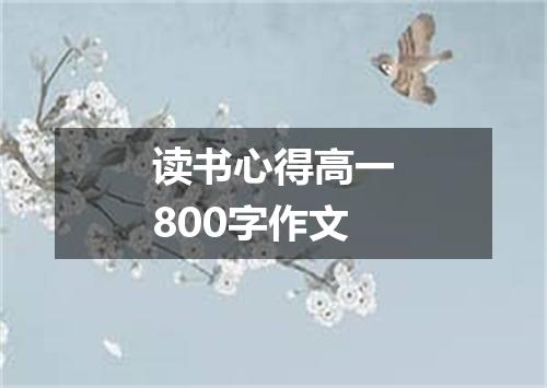 读书心得高一800字作文