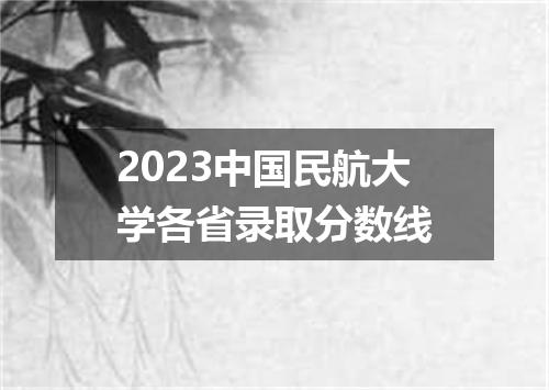 2023中国民航大学各省录取分数线