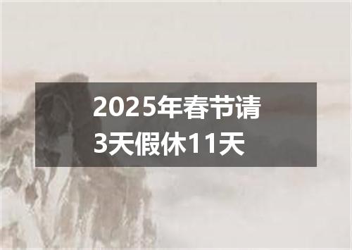 2025年春节请3天假休11天