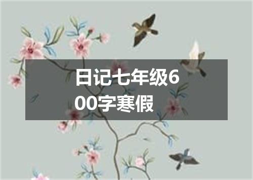 日记七年级600字寒假