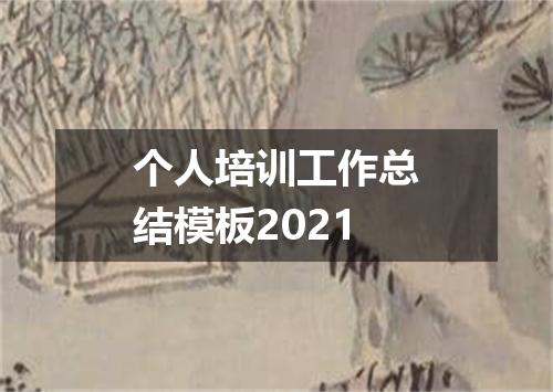 个人培训工作总结模板2021