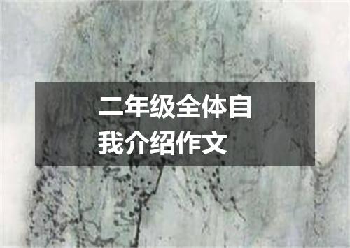 二年级全体自我介绍作文