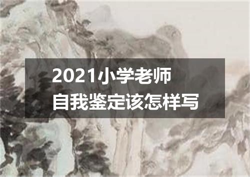 2021小学老师自我鉴定该怎样写