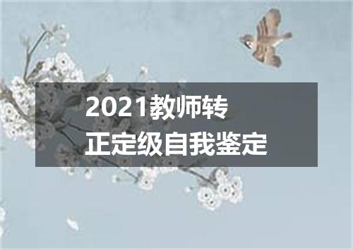 2021教师转正定级自我鉴定