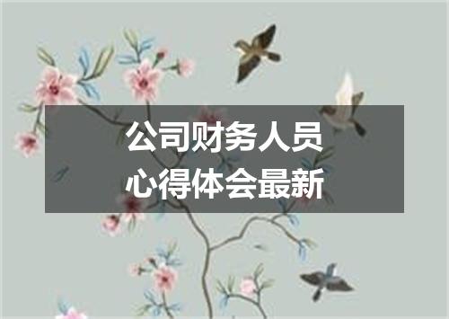 公司财务人员心得体会最新