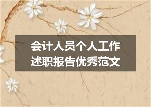 会计人员个人工作述职报告优秀范文