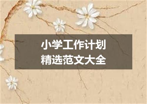 小学工作计划精选范文大全