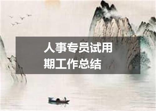 人事专员试用期工作总结