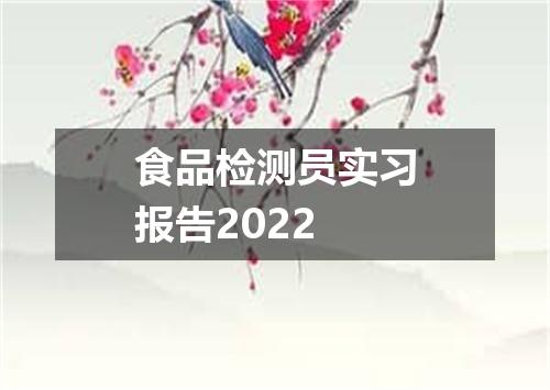食品检测员实习报告2022