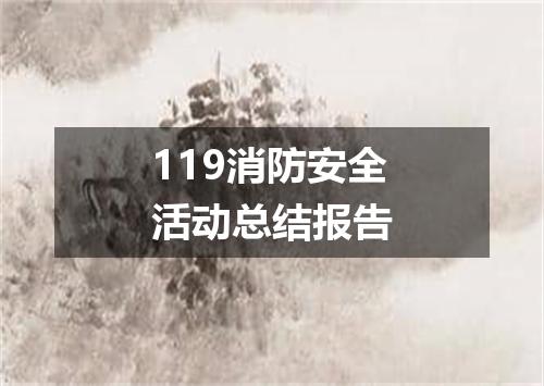 119消防安全活动总结报告