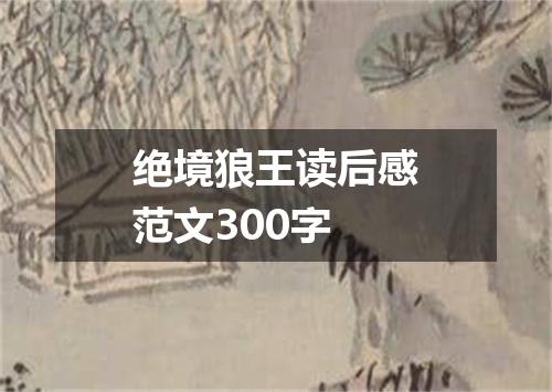 绝境狼王读后感范文300字