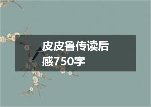 皮皮鲁传读后感750字