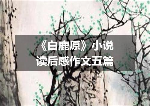 《白鹿原》小说读后感作文五篇