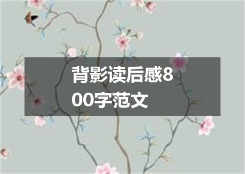 背影读后感800字范文