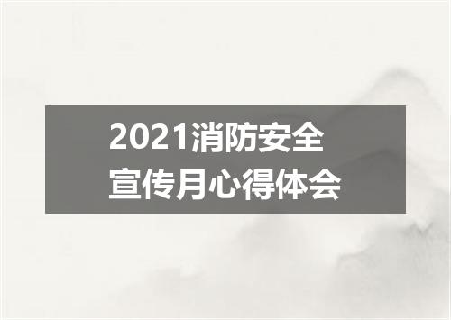 2021消防安全宣传月心得体会