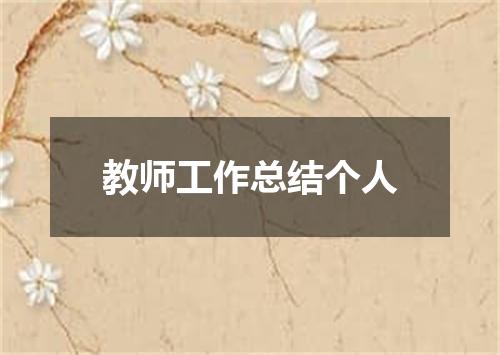 教师工作总结个人