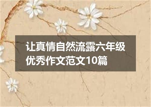 让真情自然流露六年级优秀作文范文10篇