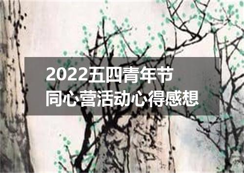 2022五四青年节同心营活动心得感想