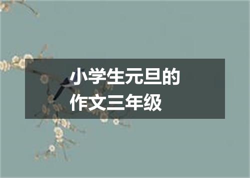 小学生元旦的作文三年级