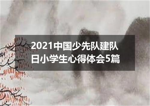 2021中国少先队建队日小学生心得体会5篇