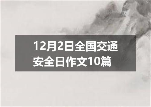 12月2日全国交通安全日作文10篇