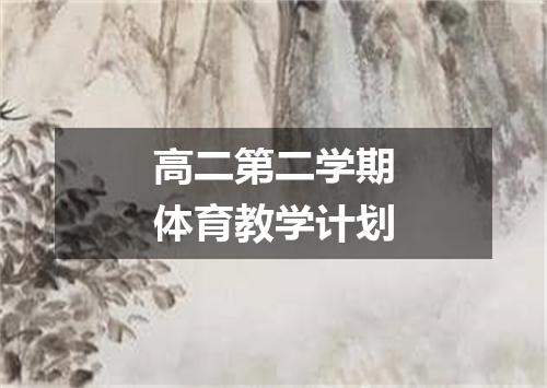 高二第二学期体育教学计划