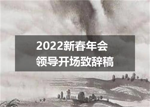 2022新春年会领导开场致辞稿