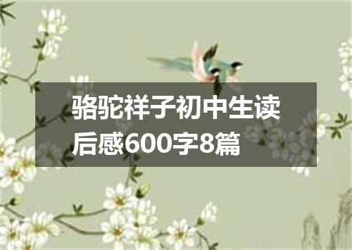 骆驼祥子初中生读后感600字8篇