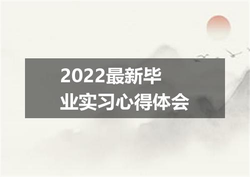 2022最新毕业实习心得体会