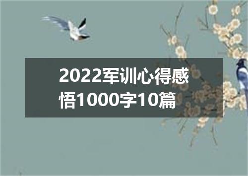 2022军训心得感悟1000字10篇